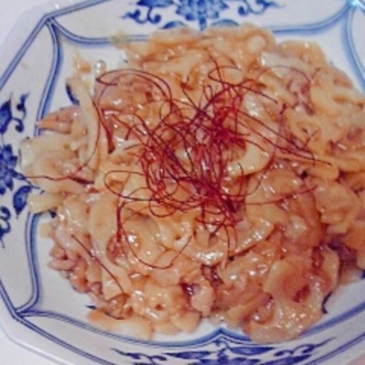 ご飯に合う~!蓮根と豚バラ肉の黒酢照り炒め♪